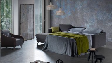 Divano letto Eclisse Vitarelax dettaglio letto aperto