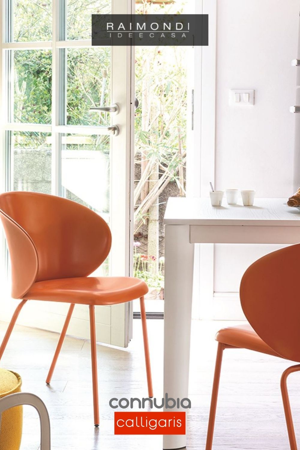 sedia tuka connubia calligaris arancio